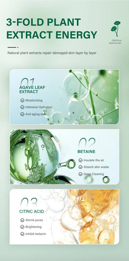Kit Facial Calmante Centella · Repara brotes y piel sensible